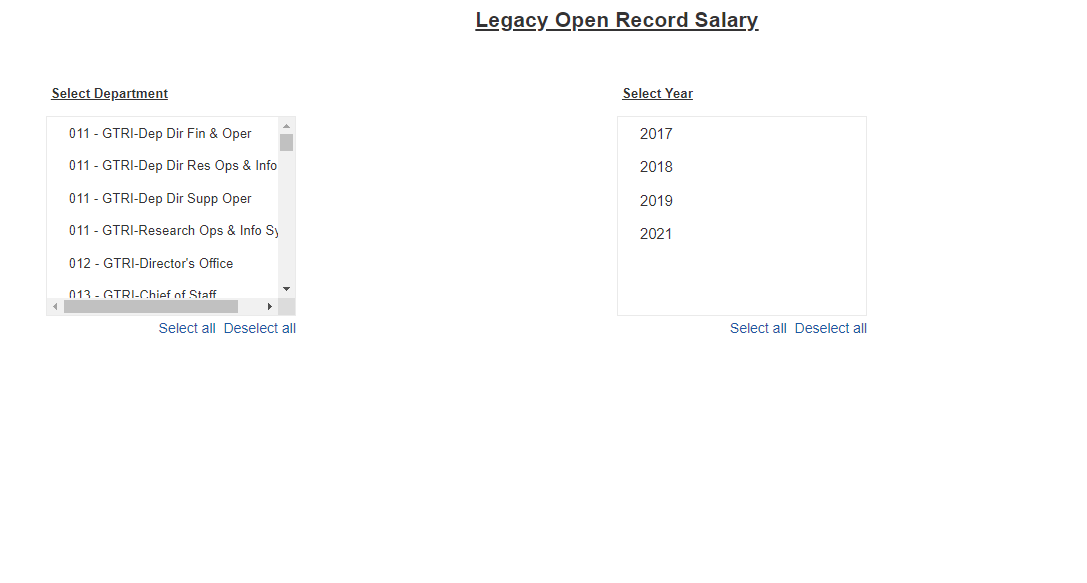 Legacy Open Record Salary